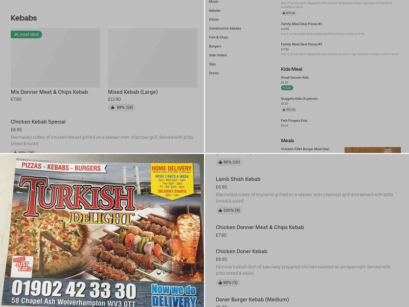 Turkish Delight Menu
