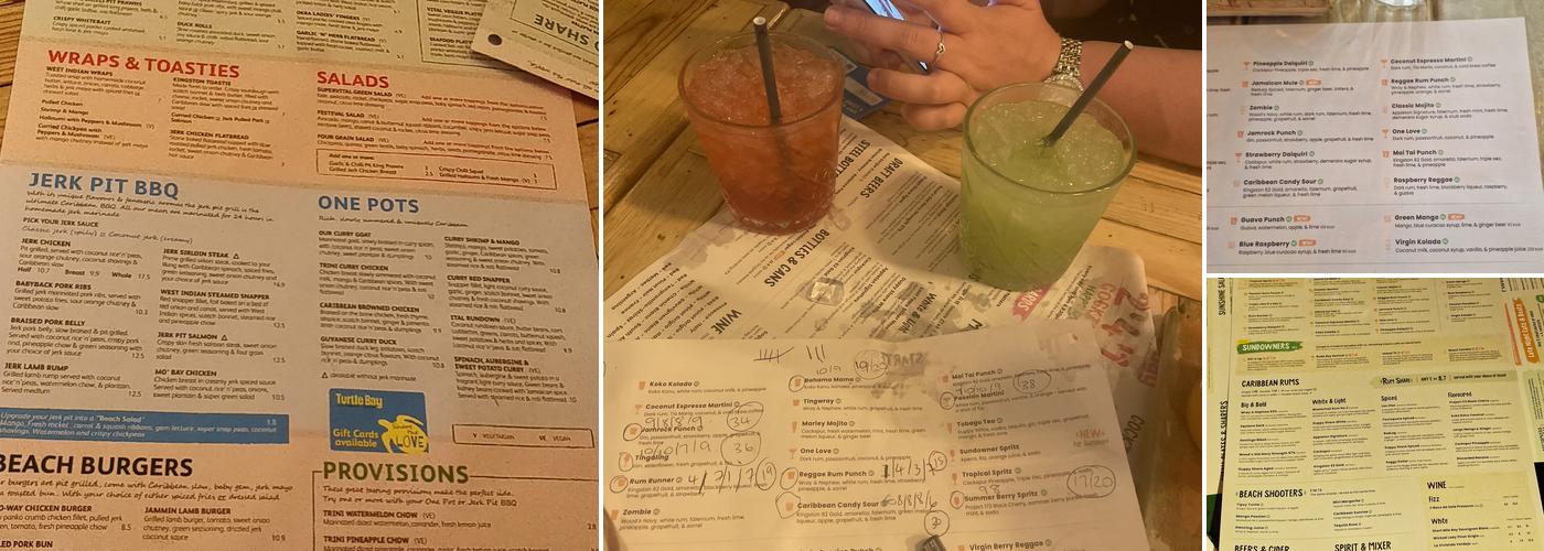 Turtle Bay Solihull Menu