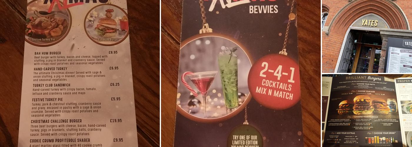 Yates - Solihull Menu