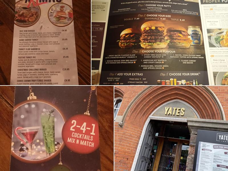 Yates - Solihull Menu