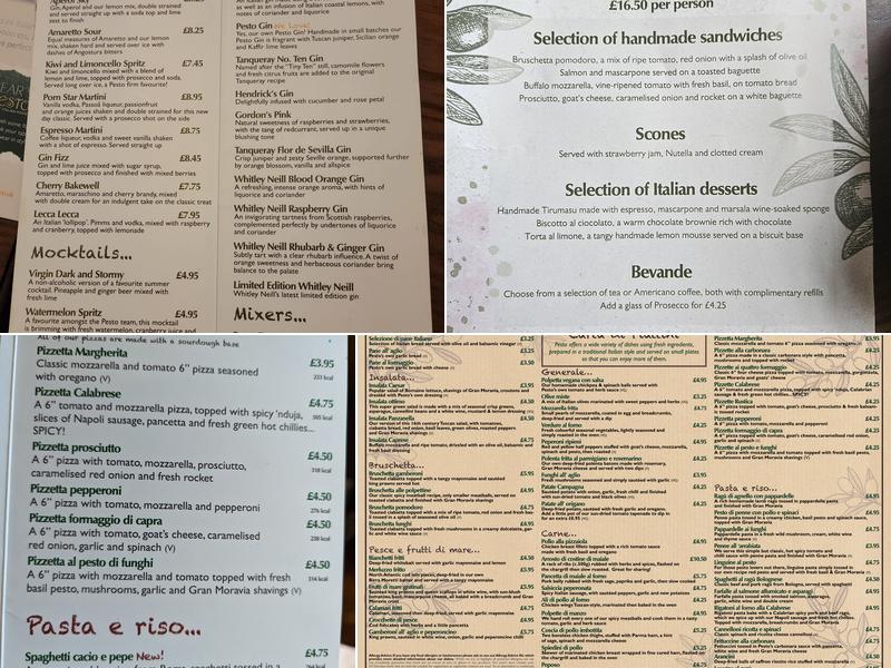 Pesto, Sutton Coldfield Menu