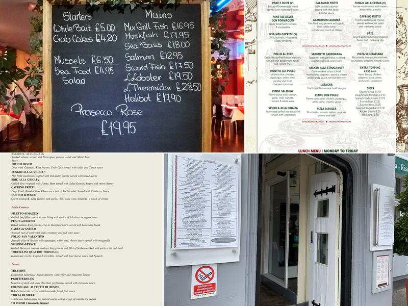 Romantica Italian Restaurant Menu