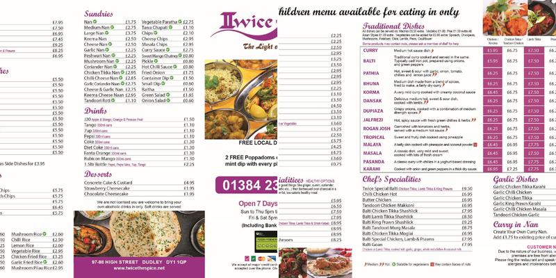 Twice The Spice Menu