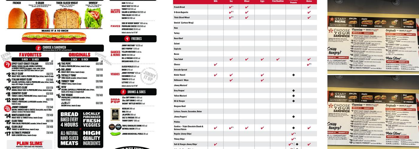 Jimmy John's Menu