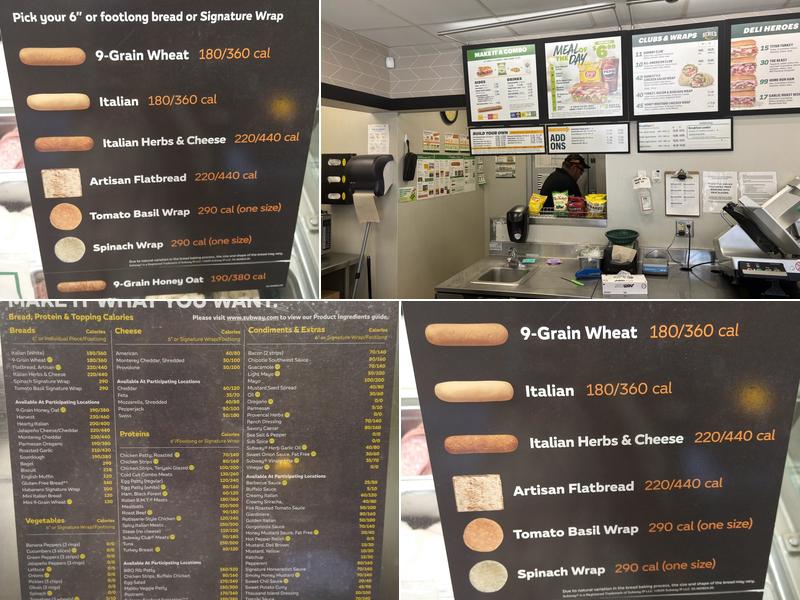 Subway Menu