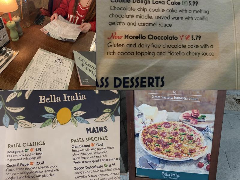 Bella Italia - Walsall Menu