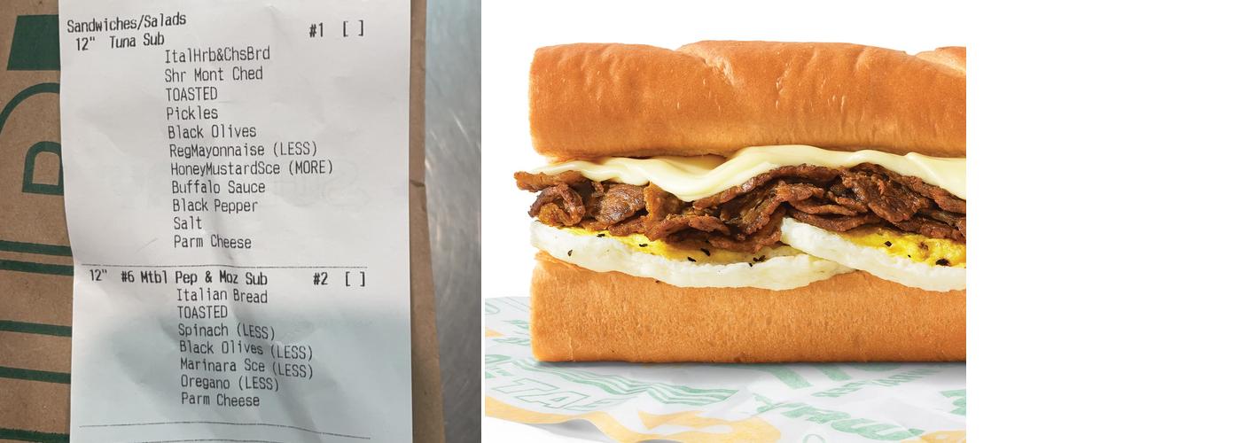 Subway Menu