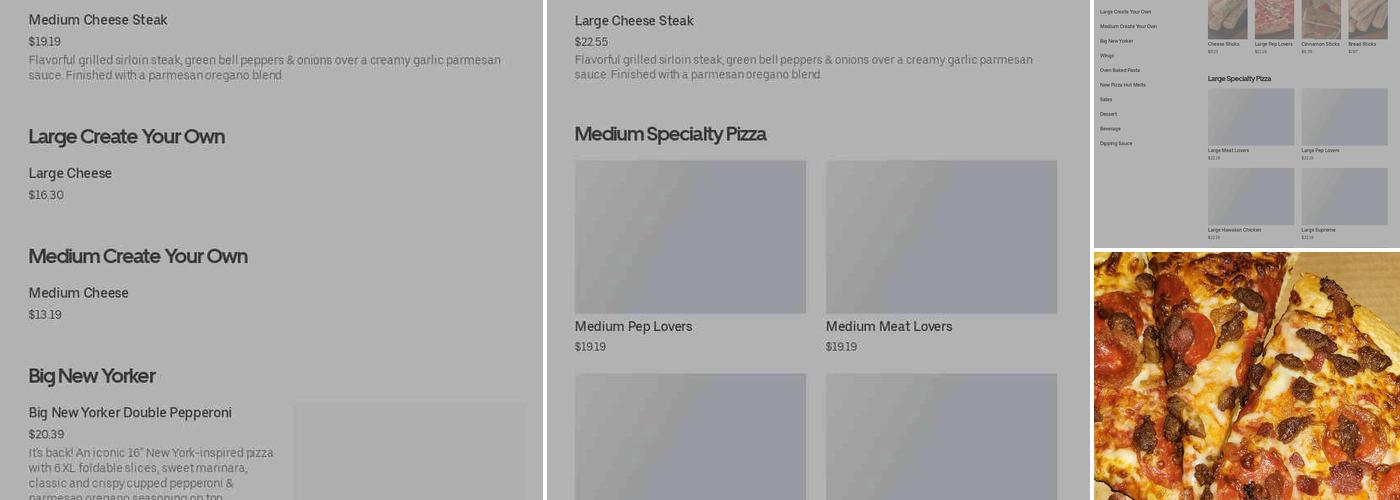 Pizza Hut Menu