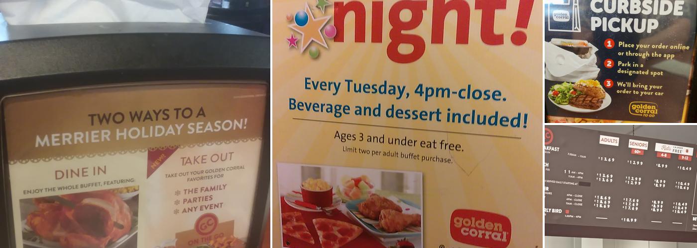 Golden Corral Buffet & Grill Menu