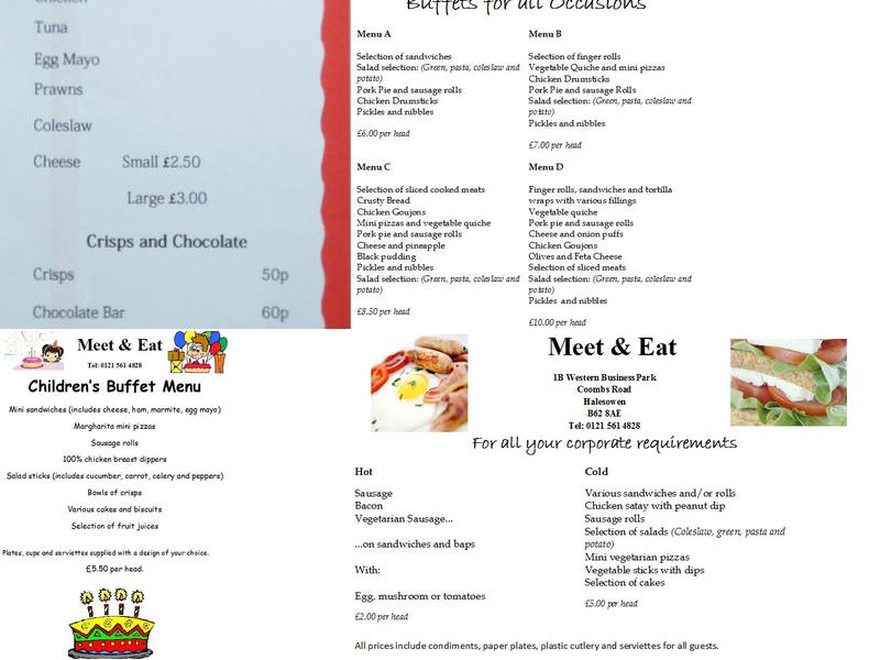 Meet and Eat Menu