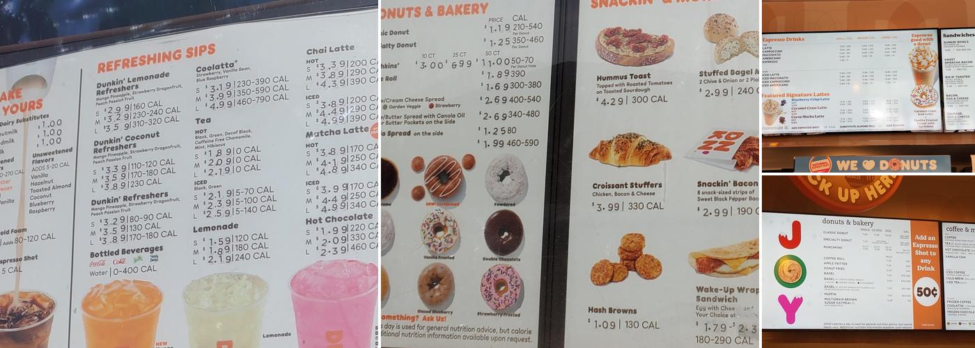 Dunkin' Menu