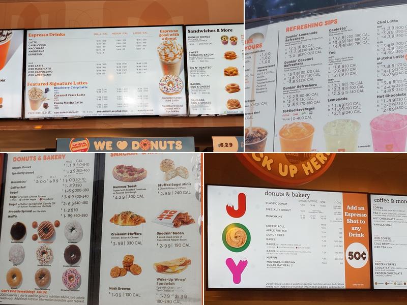 Dunkin' Menu