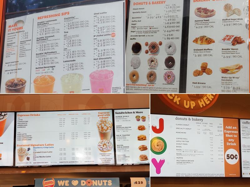 Dunkin' Menu