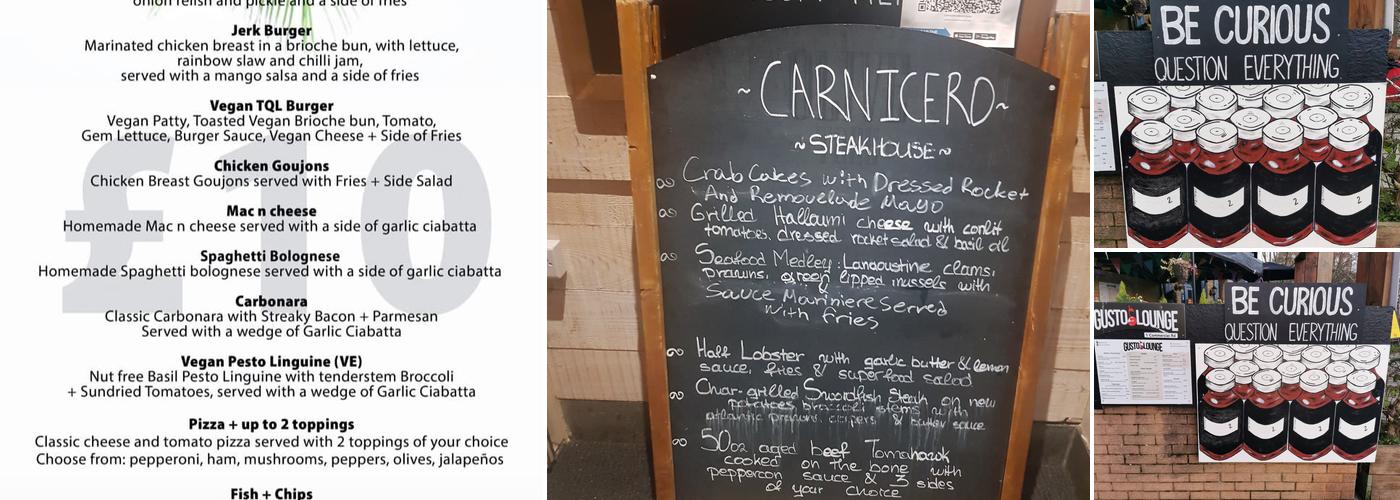 The Quarter Lounge Menu