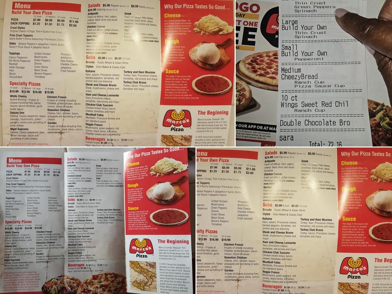 Marco's Pizza Menu