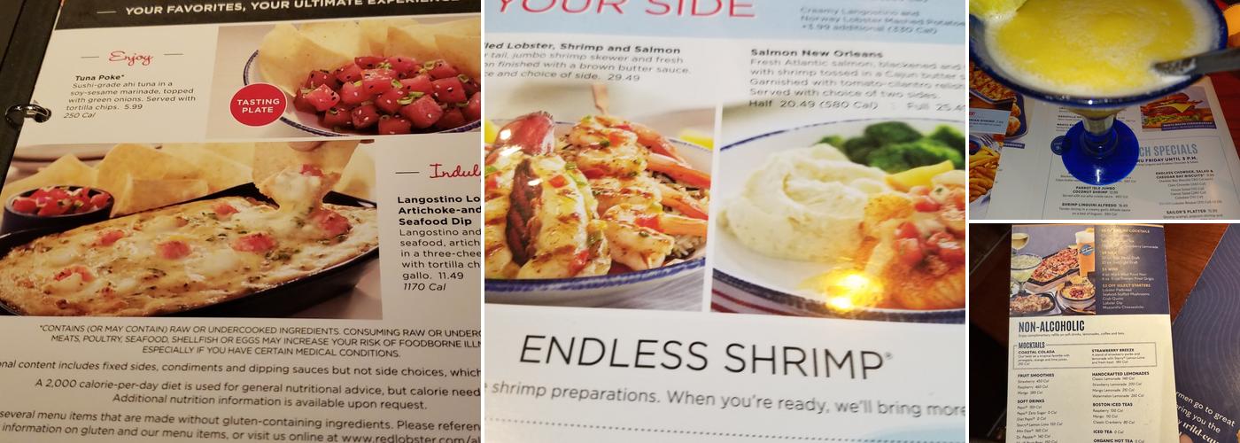 Red Lobster Menu