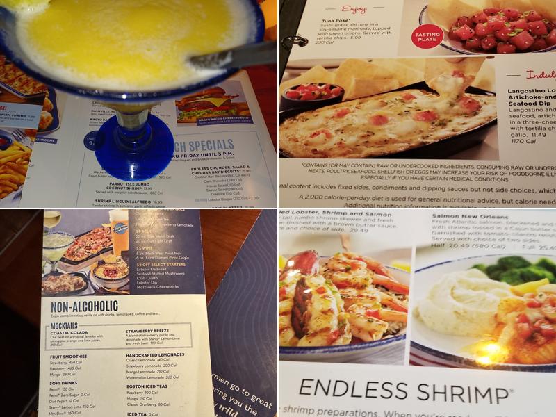 Red Lobster Menu
