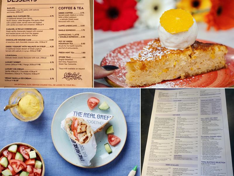 The Real Greek - Southampton Menu