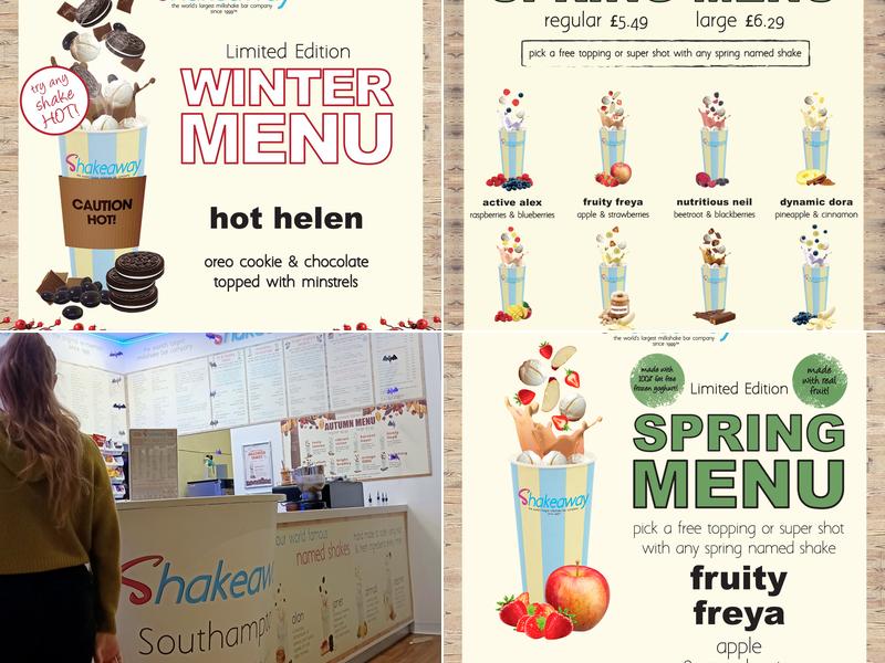 ShakeAway Southampton Menu