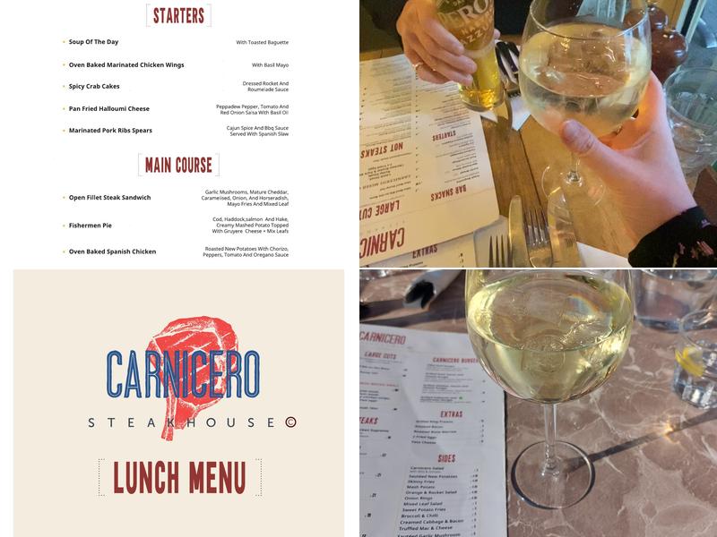 Carnicero Steakhouse Restaurant & Bar Menu