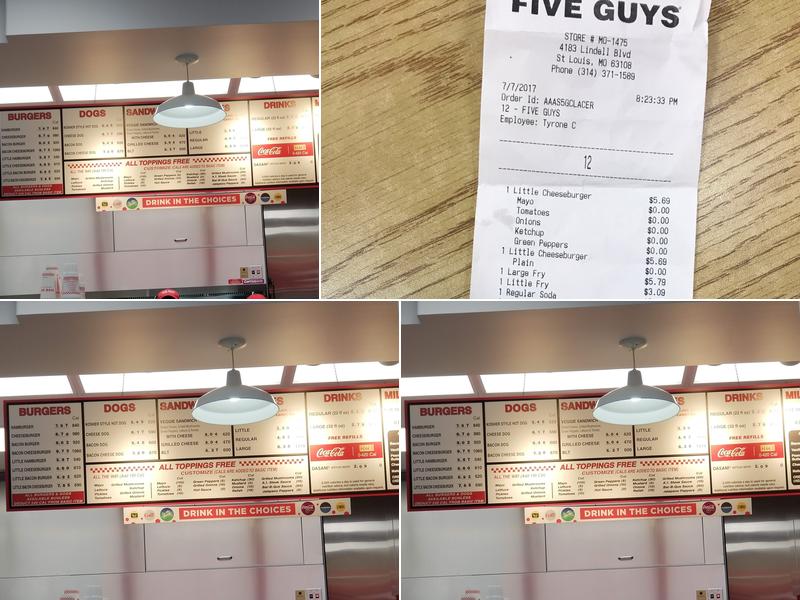 Five Guys Menu