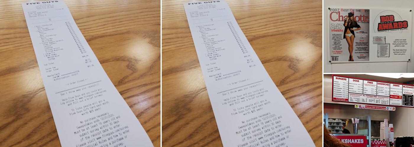 Five Guys Menu