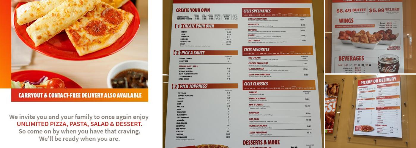 Cicis Pizza Menu