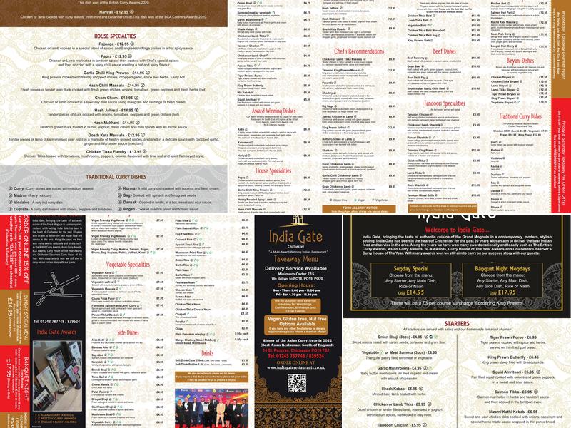 India Gate Takeaway Menu