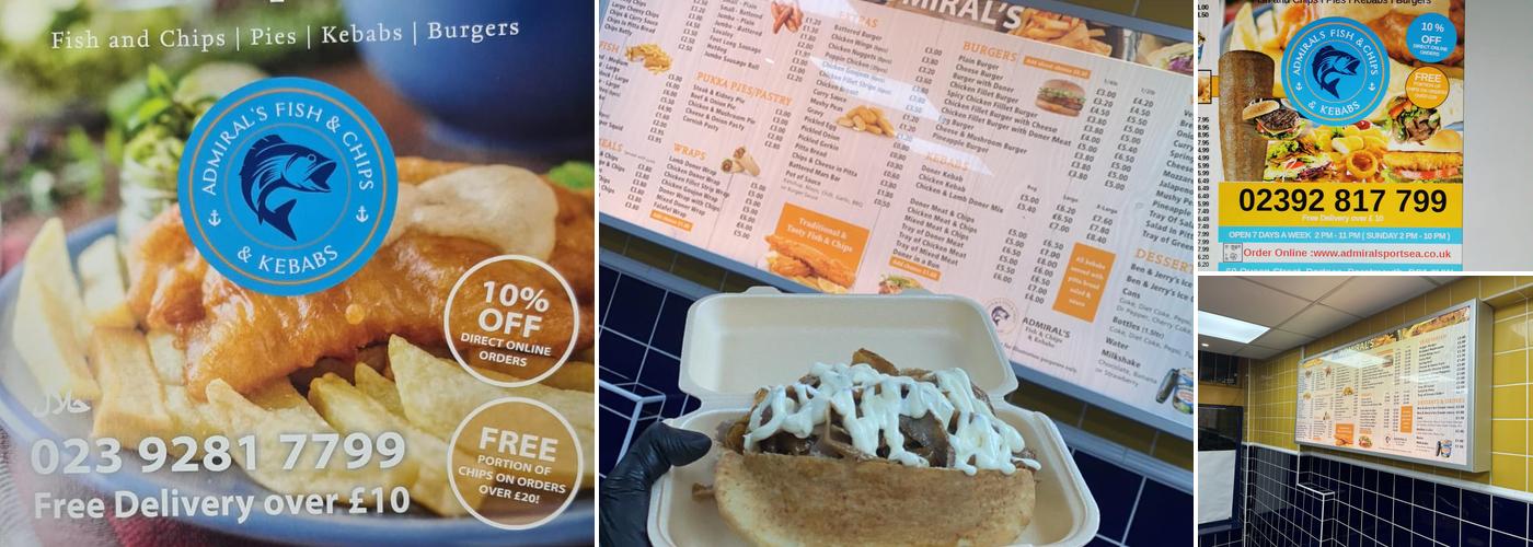 Admirals Fish & Chips & Kebab Menu