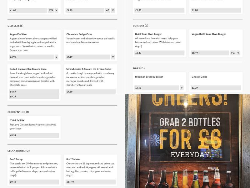 The Portsbridge Menu