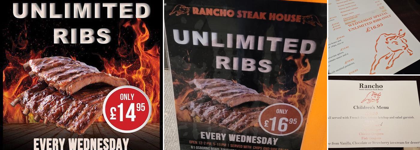 Rancho Steak House Menu