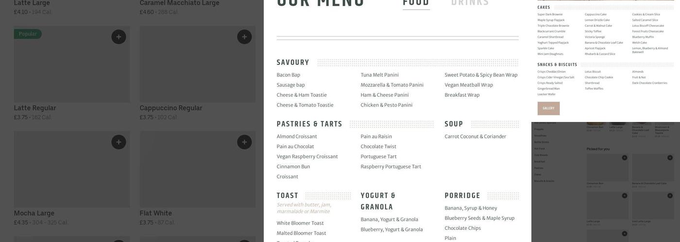 Coffee#1 Southsea Menu