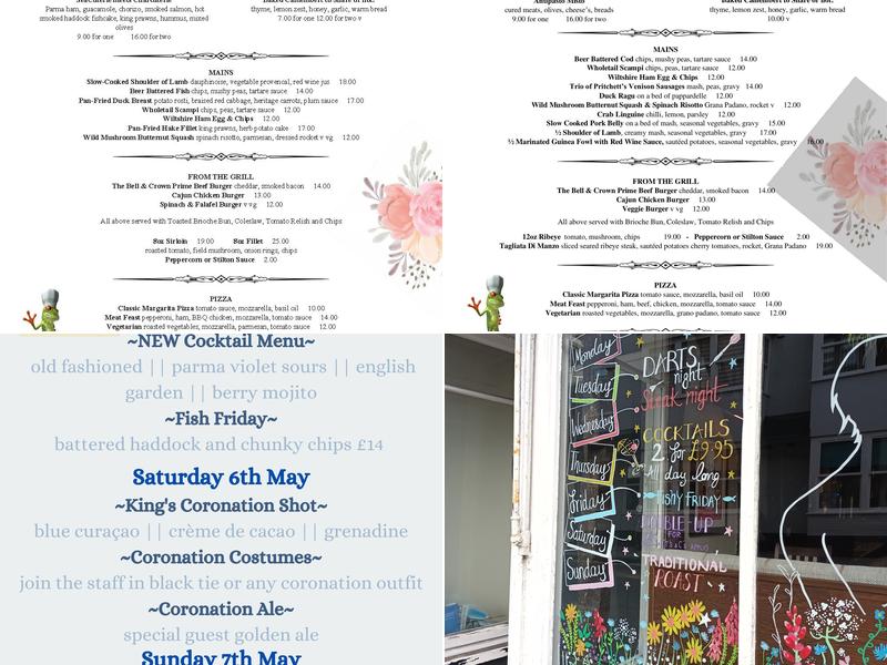 The Bell & Crown Menu