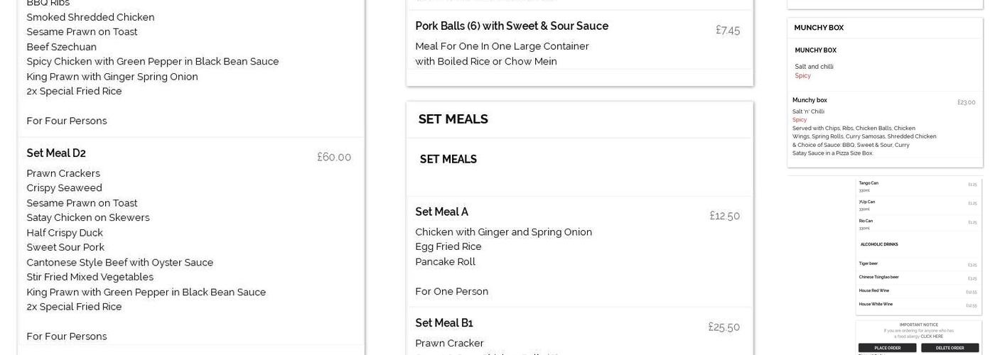 Special Wok Chinese Menu