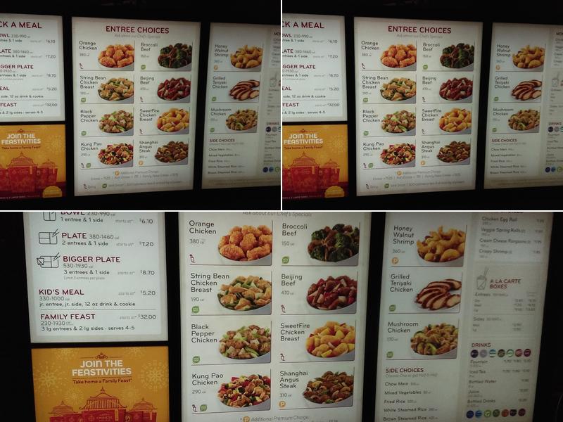 Panda Express Menu