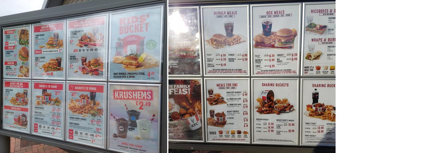 KFC Swindon - Delta Park Menu