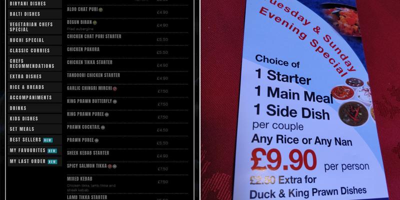 Ruchi Indian Restaurant Menu