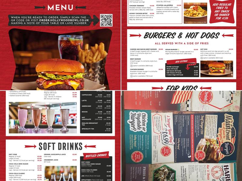 Hollywood Bowl Eastleigh Menu