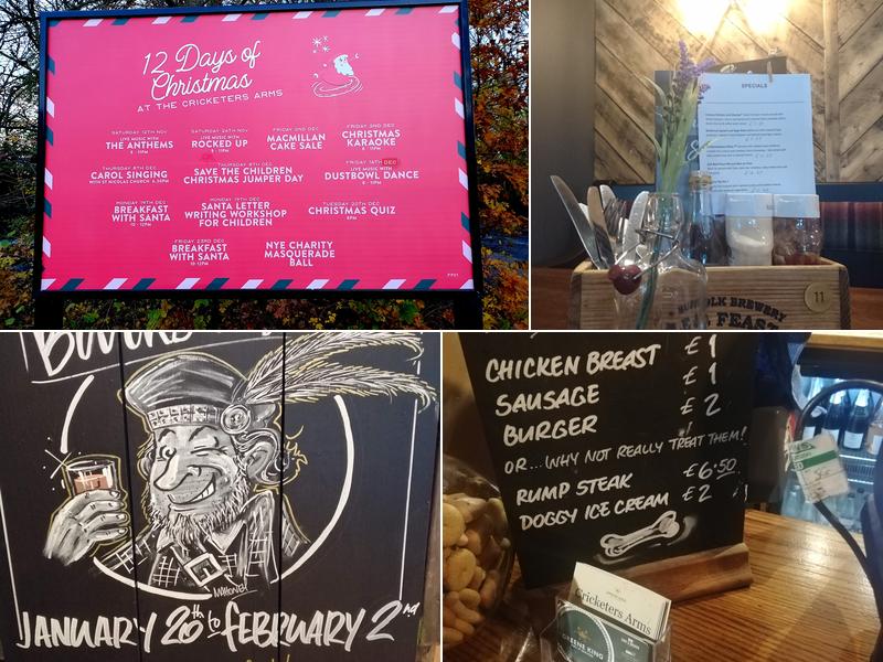 Cricketers Arms Menu