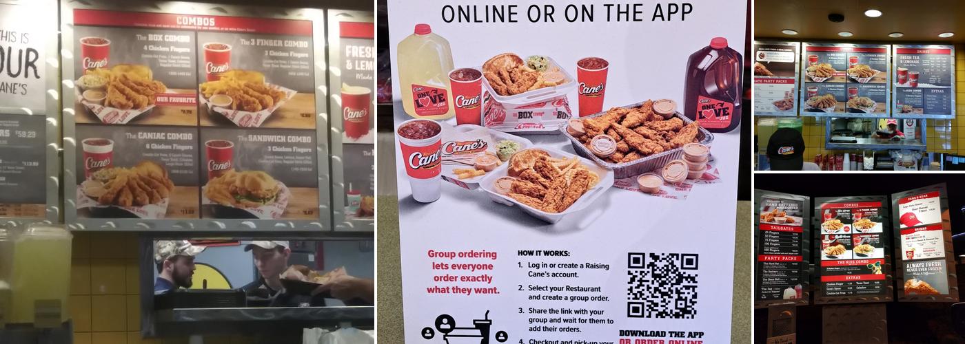 Raising Cane's Chicken Fingers Menu