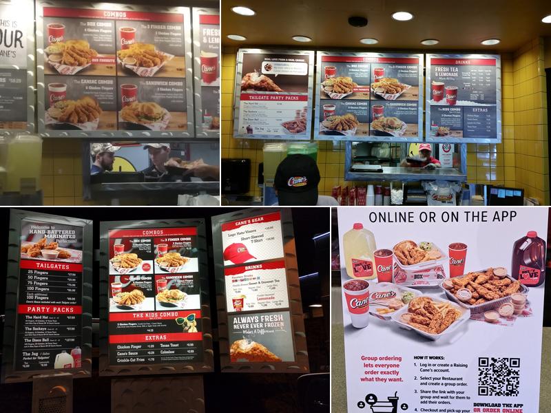 Raising Cane's Chicken Fingers Menu
