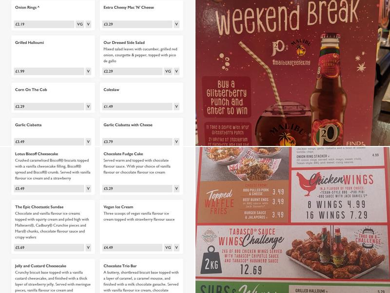 Hinckley Knight Menu