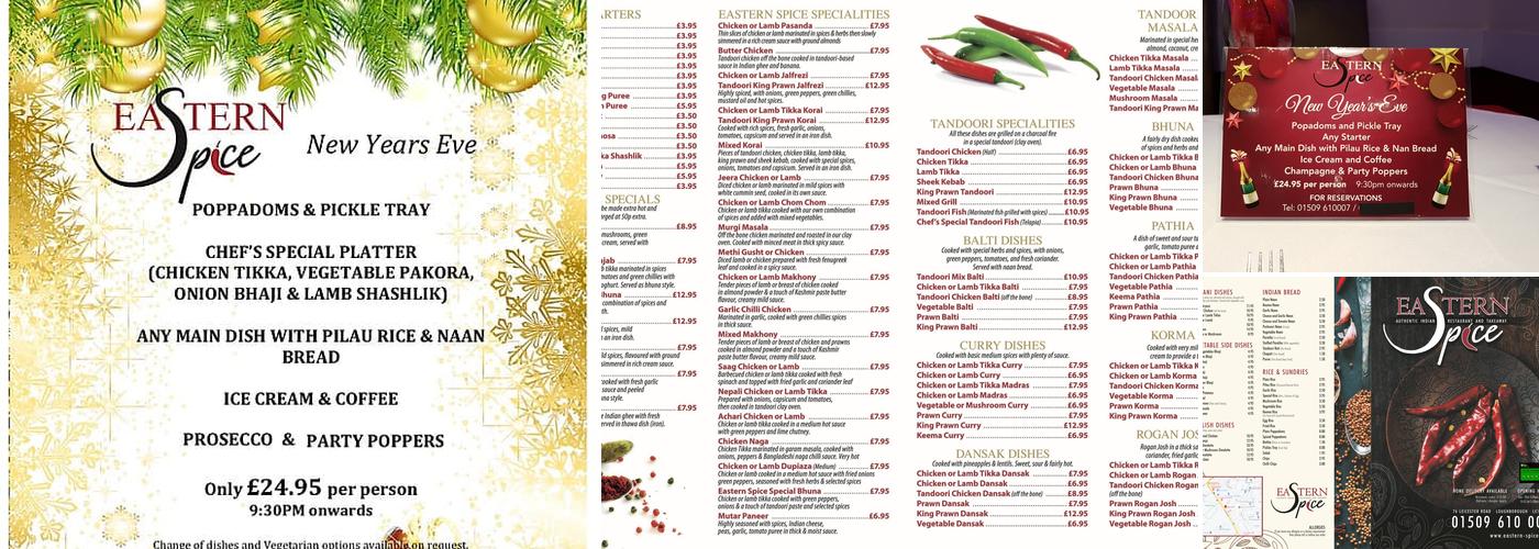 Eastern Spice Menu