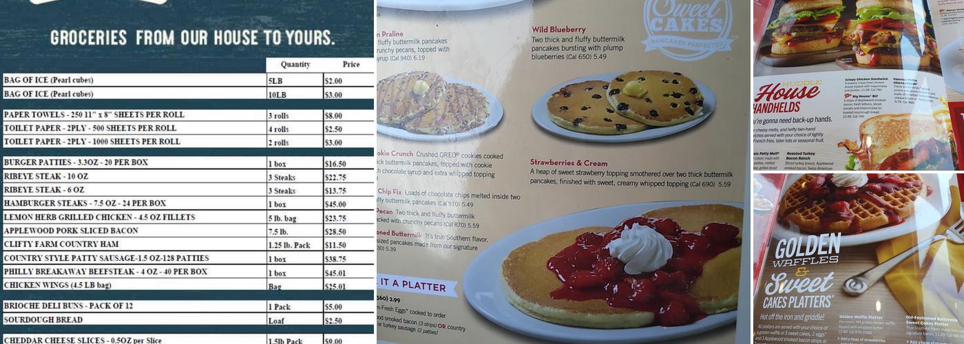 Huddle House Menu