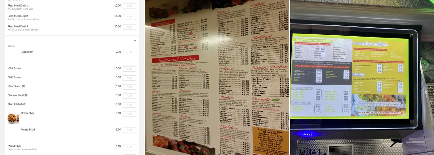 Miraj fastfood takeaway Menu