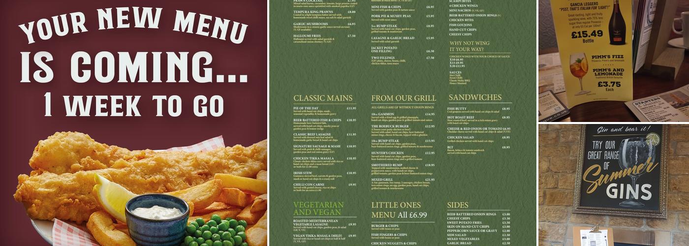 The Roebuck Menu