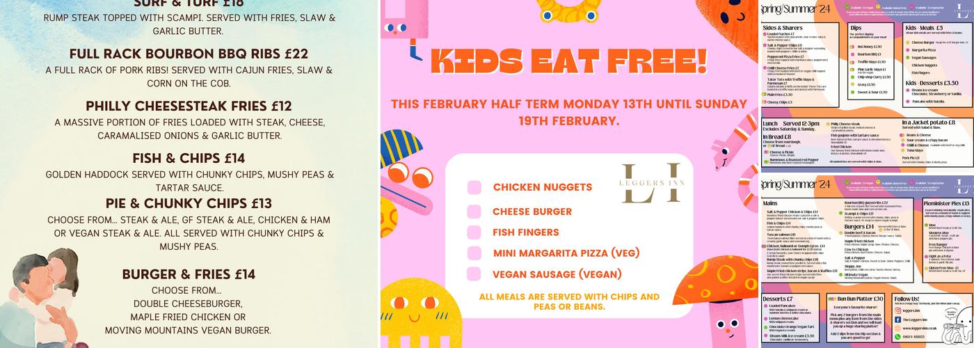 The Leggers Inn Menu