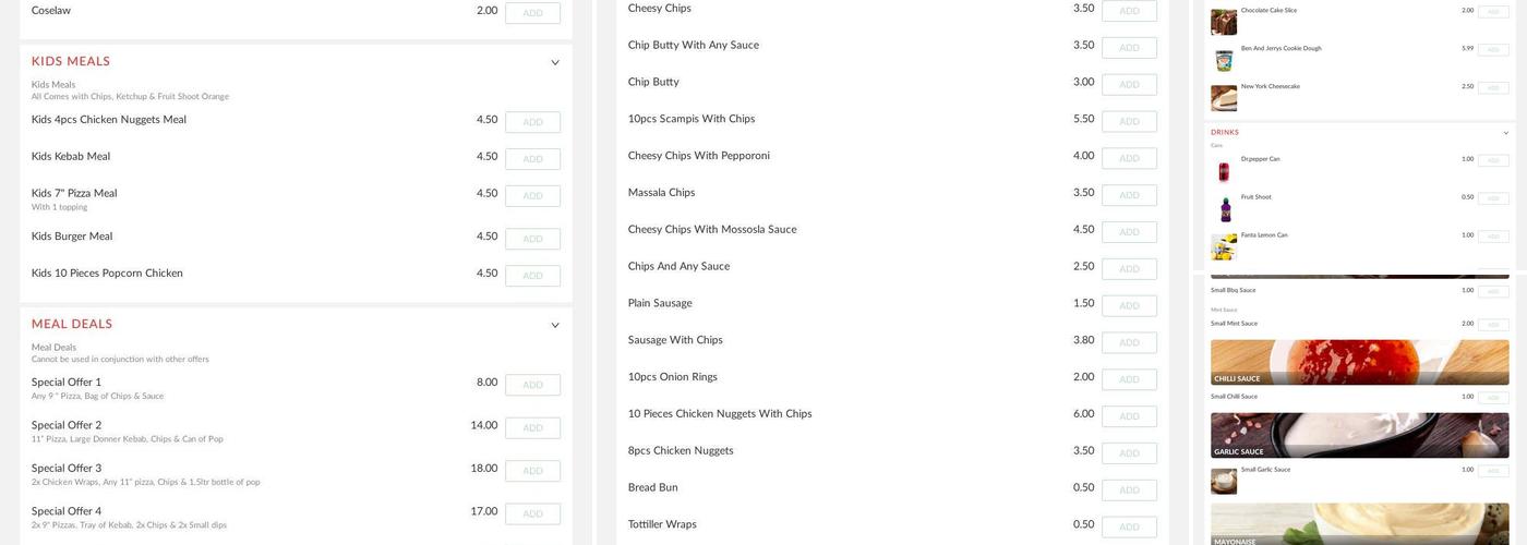 Apo's Menu