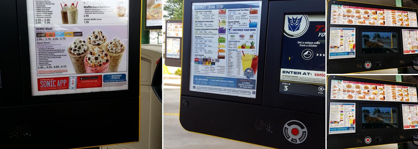 Sonic Drive-In Menu