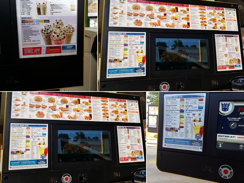 Sonic Drive-In Menu